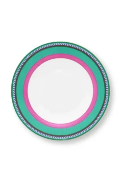Sale Pip Studio Pip Chique Stripes Tiefer Teller Rosa/Grun 23.5Cm