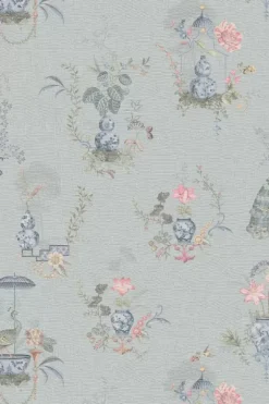 Clearance Pip Studio Chinese Porcelain Vinyltapete Hell Blau