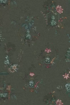 Outlet Pip Studio Chinese Porcelain Vinyltapete Dunkel Grun