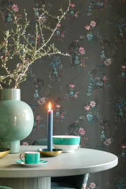 Outlet Pip Studio Chinese Porcelain Vinyltapete Dunkel Grun