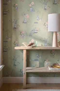 Outlet Pip Studio Chinese Porcelain Vinyltapete Hell Grun