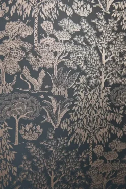 Clearance Pip Studio Origami Tree Vliestapete Dunkel /Rosegold Blau