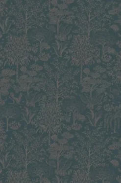 Clearance Pip Studio Origami Tree Vliestapete Dunkel /Rosegold Blau