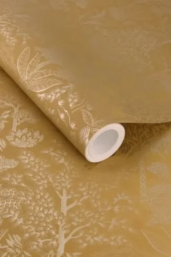 Pip Studio Origami Tree Vliestapete Ocker/Gold Gelb