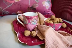 Pip Studio Rechteckig Schale Emailliert Dunkel Rosa