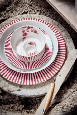 New Pip Studio Royal Stripes Essteller Dunkel 26.5Cm Rosa