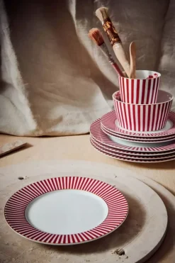 Discount Pip Studio Royal Stripes Gebäckteller Dunkel 17Cm Rosa