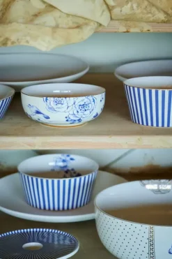 Sale Pip Studio Royal Stripes Kerze Schale 13 Cm Blau