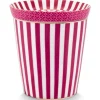 Outlet Pip Studio Royal Stripes Tasse & Teebeutelablage Dunkel Rosa