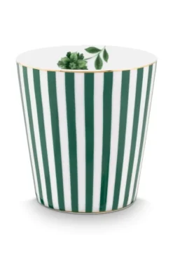 Online Pip Studio Royal Stripes Tasse & Teebeutelablage Grun