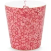 Outlet Pip Studio Royal Stripes Tasse Blumen Dunkelrosa