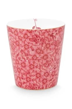 Outlet Pip Studio Royal Stripes Tasse Blumen Dunkelrosa
