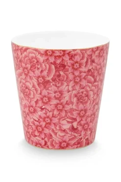 Outlet Pip Studio Royal Stripes Tasse Blumen Dunkelrosa