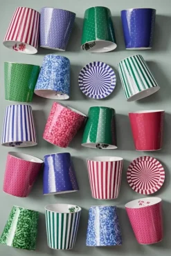 Sale Pip Studio Royal Stripes Tasse Blumen & Teebeutelablage Dunkel Rosa