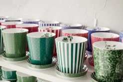 Best Pip Studio Royal Stripes Tasse Blumen & Teebeutelablage Grun