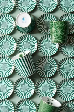 Best Pip Studio Royal Stripes Tasse Blumen & Teebeutelablage Grun