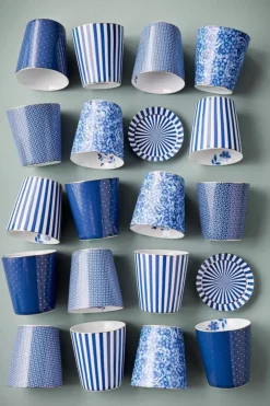 New Pip Studio Royal Stripes Tasse Blumen & Teebeutelablage Blau