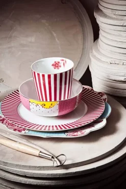 Outlet Pip Studio Royal Stripes Tasse Dunkel Rosa