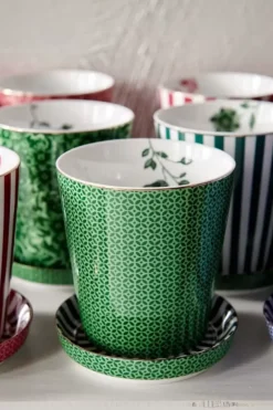 Online Pip Studio Royal Stripes Tasse Fliesen & Teebeutelablage Grun