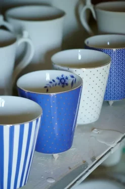 Hot Pip Studio Royal Stripes Tasse Tiles Blau