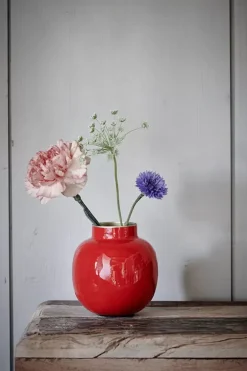 Discount Pip Studio Runde Mini Vase 10 Cm Rot
