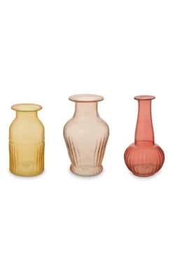 Hot Pip Studio Set/3 Vasen Glas S Rosa