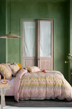 Hot Pip Studio Spannbettlaken Leafy Rosa