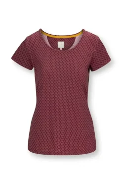 New Pip Studio Sport Top Kurze Armel Suki Dunkel Rot