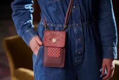 Hot Pip Studio Telefontasche Kyoto Festival Dunkel /Khaki Rosa