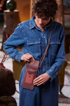 Hot Pip Studio Telefontasche Kyoto Festival Dunkel /Khaki Rosa