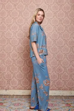 Best Pip Studio Top Kurze Armel Cece Fiore Blau