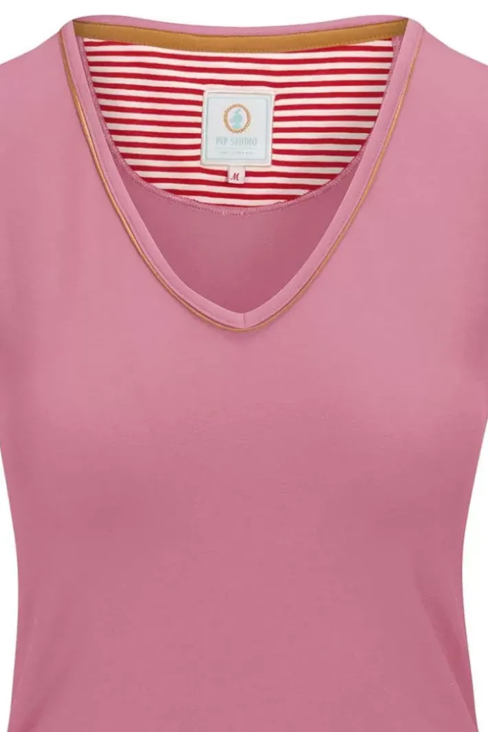 Sale Pip Studio Top Kurze Armel Solid Rosa