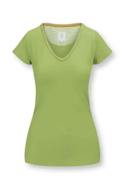 Pip Studio Top Kurze Armel Solid Hell Grun