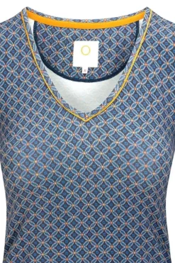 Outlet Pip Studio Top Kurze Armel Tegola Blau