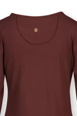 New Pip Studio Top Lange Armel Solid Terra Rot
