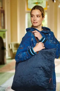 Hot Pip Studio Tragetasche Samt Quiltey Days Blau