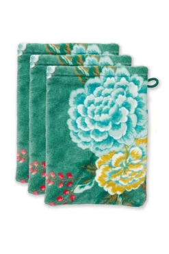 Discount Pip Studio Waschlappen Set/3 Good Evening 16X22 Cm Grun