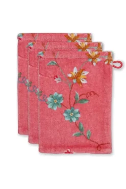 Clearance Pip Studio Waschlappen Set/3 Les Fleurs 16X22 Cm Rosa