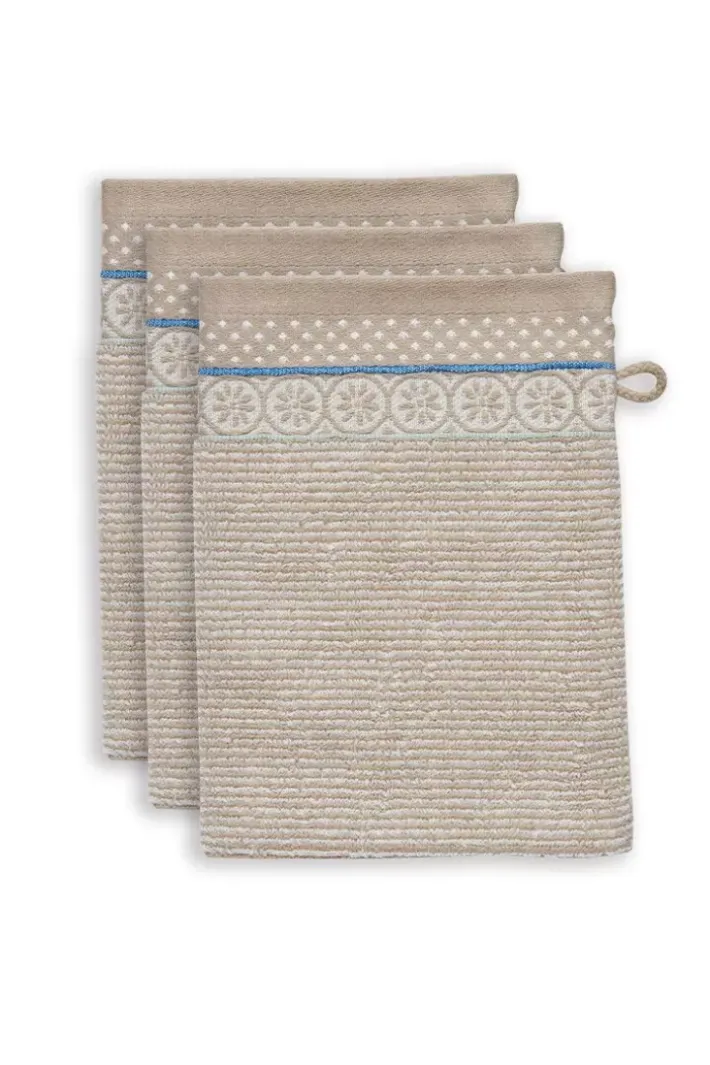 Sale Pip Studio Waschlappen Set/3 Soft Zellige 16X22 Cm Khaki