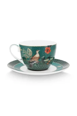 Sale Pip Studio Winter Wonderland Cappuccino Tasse & Untertasse Grun