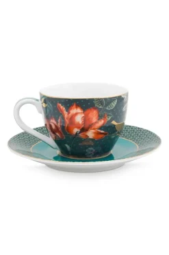 New Pip Studio Winter Wonderland Espresso Tasse & Untertasse Dunkelblauw