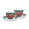 Best Pip Studio Winter Wonderland Set/2 Cappuccino Tasse & Untertasse Grun