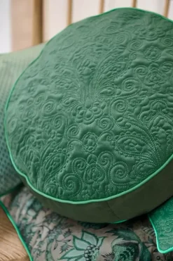 Hot Pip Studio Zierkissen Rund Quiltey Days Grun