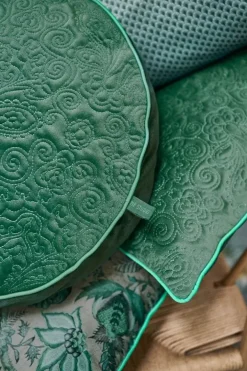 Hot Pip Studio Zierkissen Rund Quiltey Days Grun