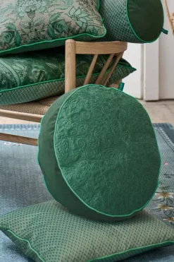 Hot Pip Studio Zierkissen Rund Quiltey Days Grun