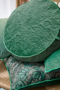 Hot Pip Studio Zierkissen Rund Quiltey Days Grun